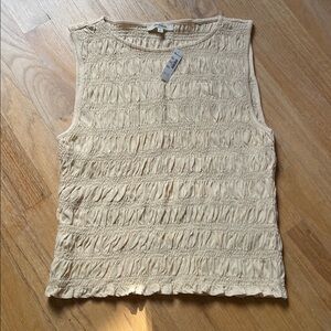 Madewell smocked boatneck tank